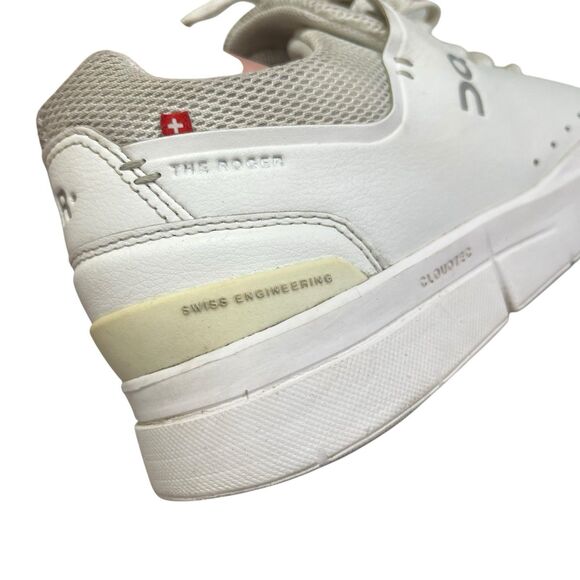 On The Roger Advantage Women's Size 9 White Tennis Shoes Mesh Faux Leather - Picture 11 of 13